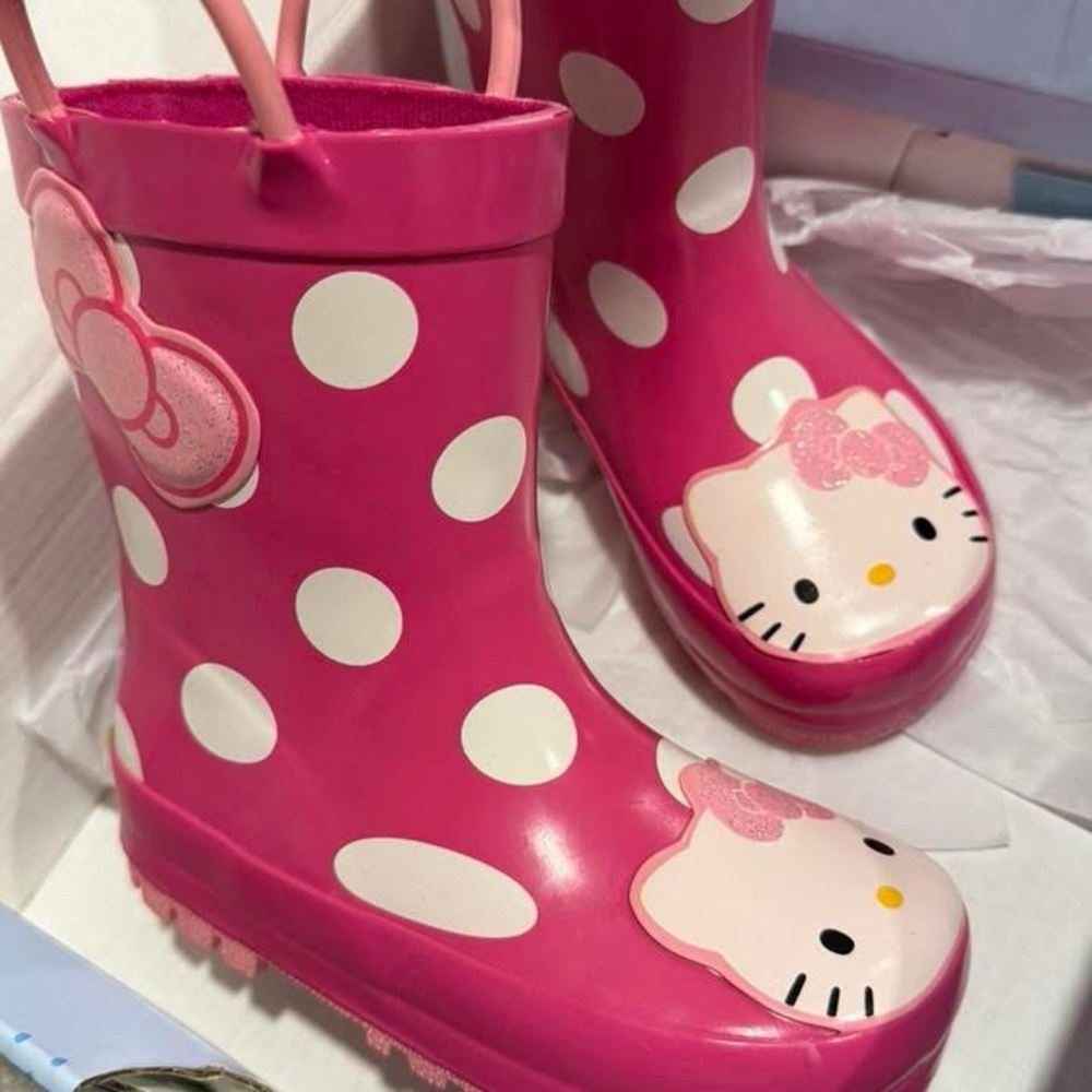 Western Chief Pink Polka Dot Kids Boots